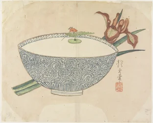 Schale mit Wasser und kleinem Bootsmann, ca. 1830